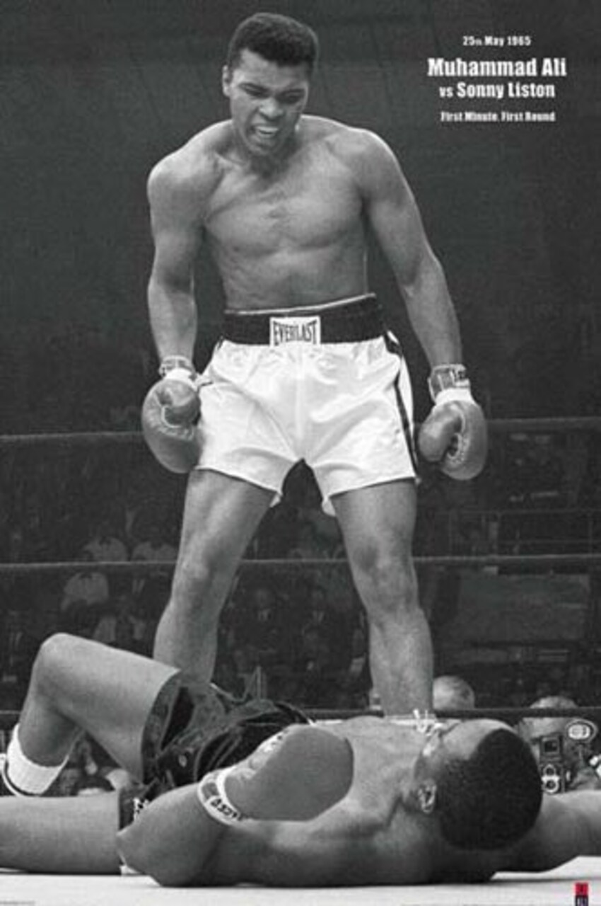 Muhammad Ali vs. Sonny Liston vertical by Anon Wall Art Décor 36 x 24 Art Print